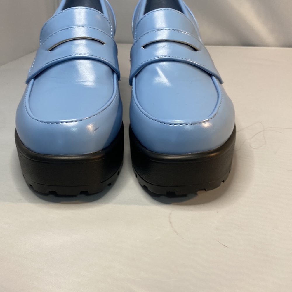 Y2K Preppy Academia Light Blue Platform Loafers - Picture 12 of 13